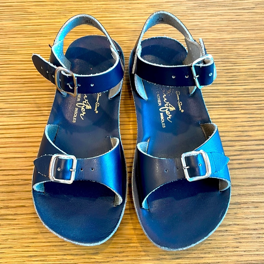 Boys blue leather Sun San sandals